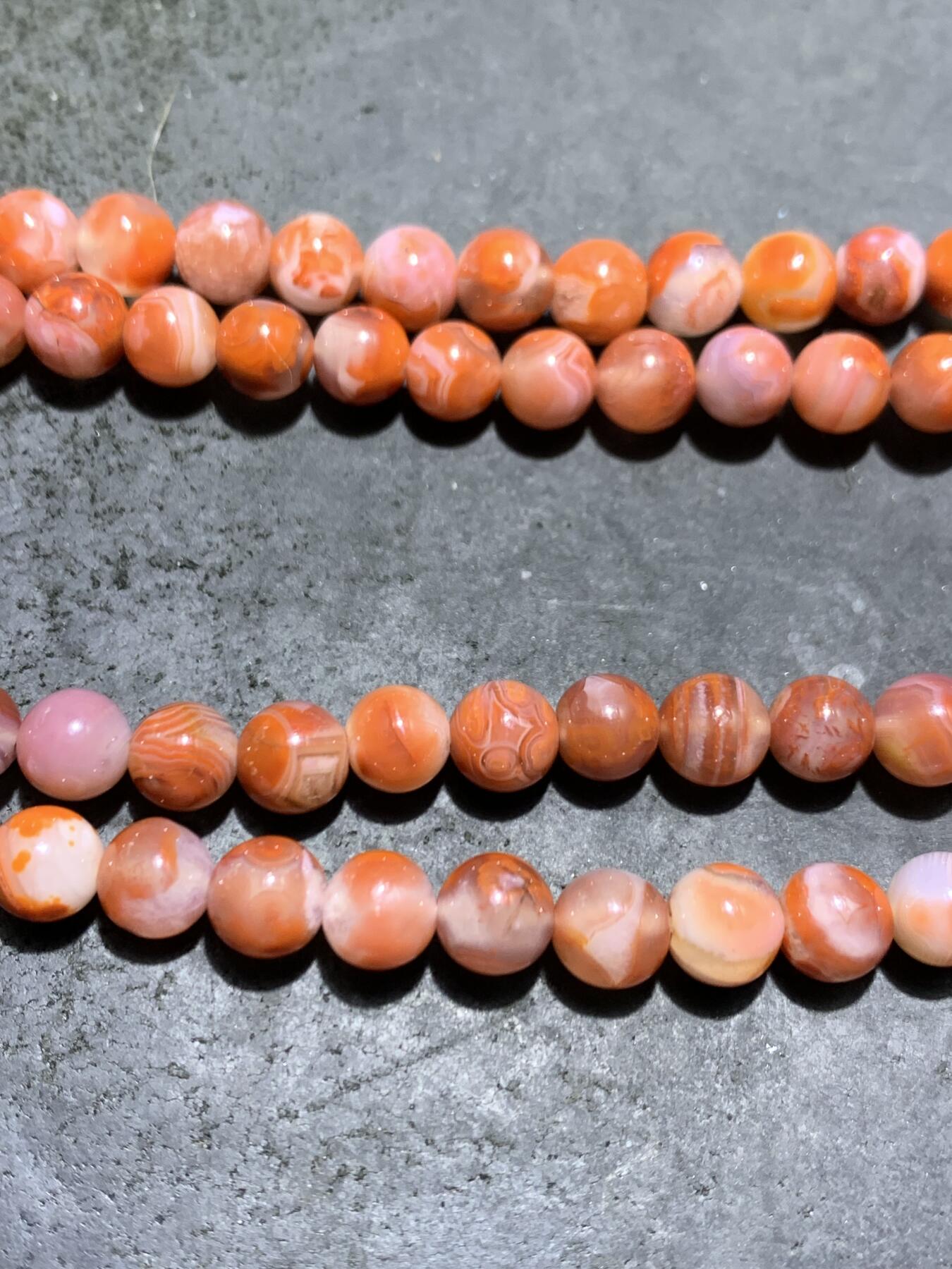 精美川料南红玛瑙荔枝冻飘柿子红108多圈手串（项链）一条