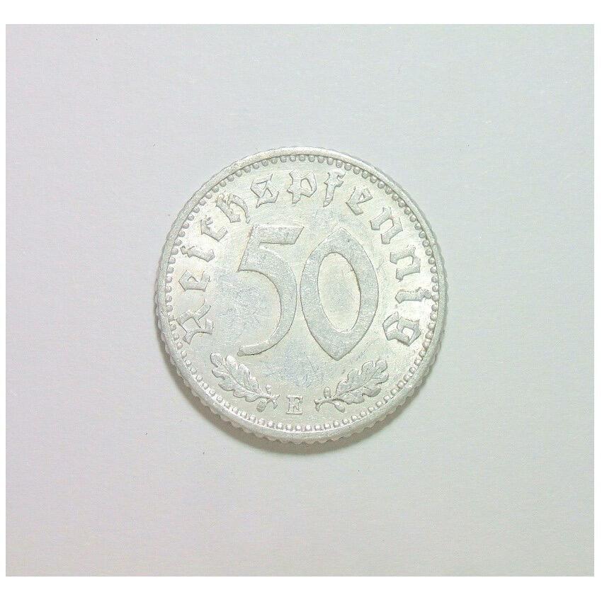 德国第三帝国1939年E版50芬尼 带原光