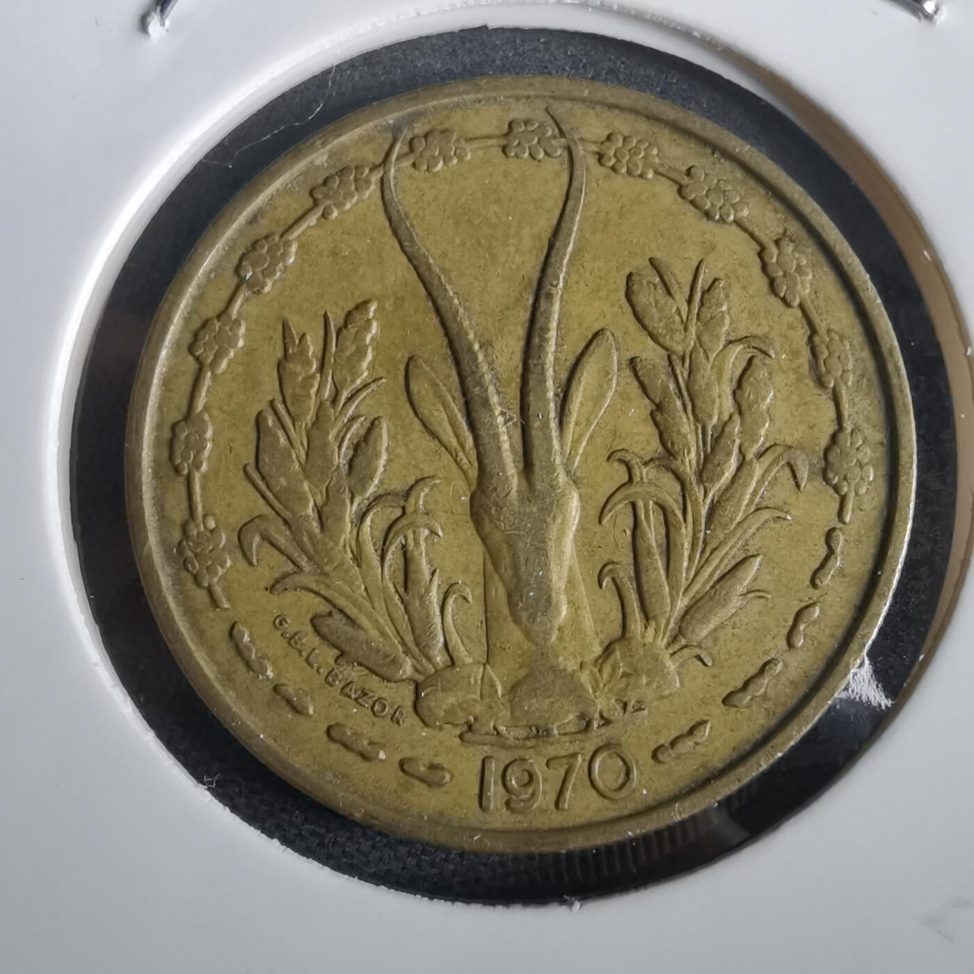 沼泽如烟--第973场 西非1970年25法郎