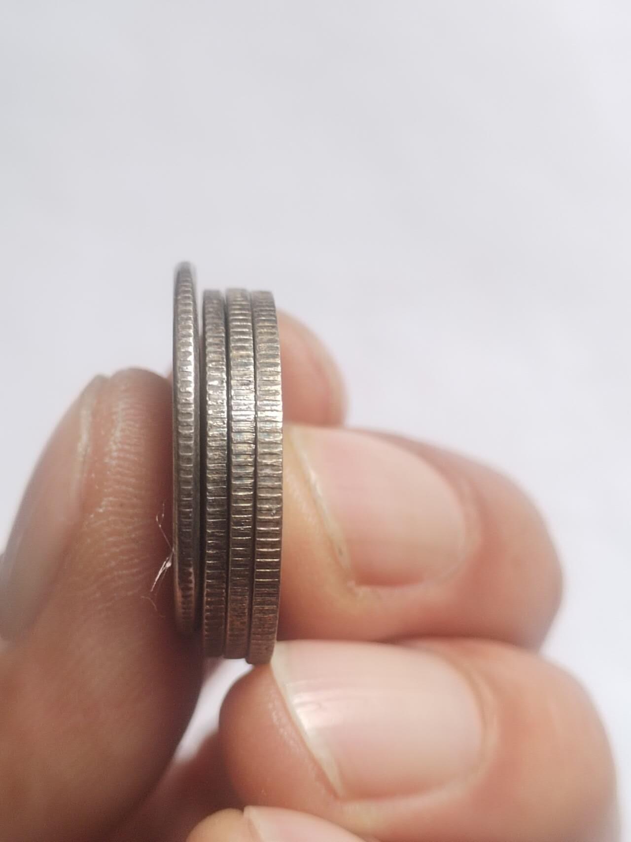 评级币 硬币 纪念币专场 七彩光小硬币4枚。