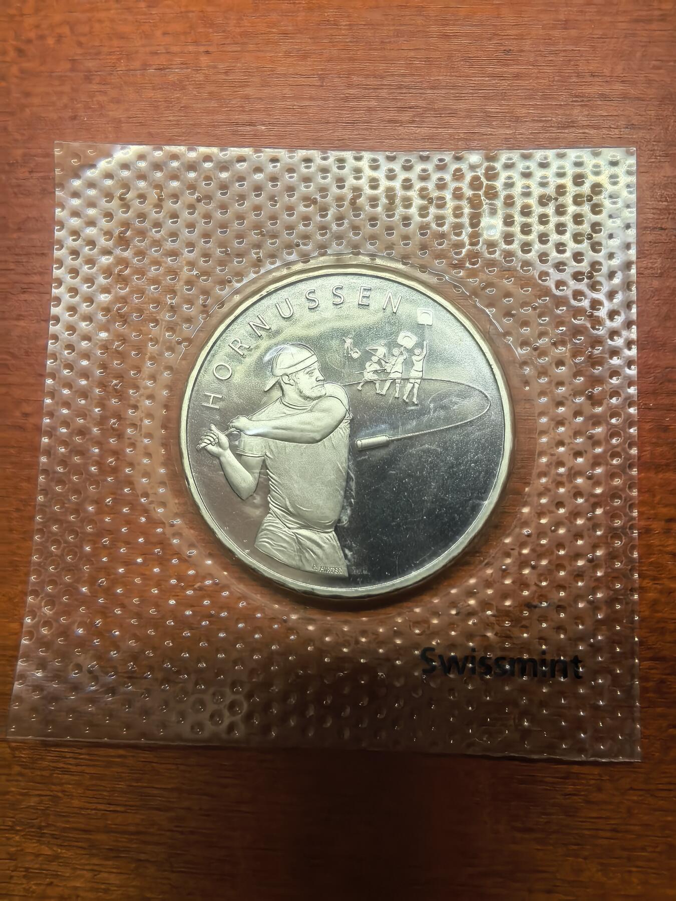 长老汇蛇年精选第九十五场拍卖 2015瑞士体育活动霍努森20法郎银币，20克835银，3.5万枚