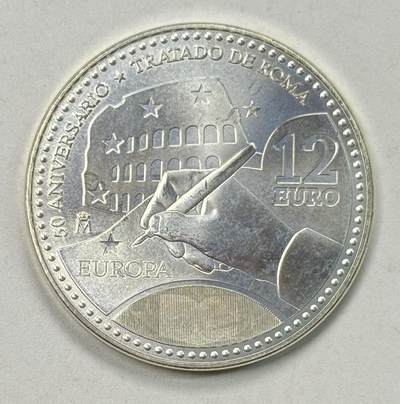 S&S Numismatic世界钱币-拍卖 第119期  - 西班牙2007年 罗马条约签署50周年 12欧元纪念银币 18克925银