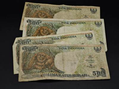 【淘币小摊】实时拍第八百五十四拍   无佣金福利纸币场   满百包邮可预留二周 每周一统一发货   - 印尼500卢比纸币4张【有折】