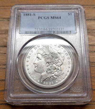 凡希社世界钱币微拍第三百十九期 - 1881S美国摩根壹元大银PCGS-MS64