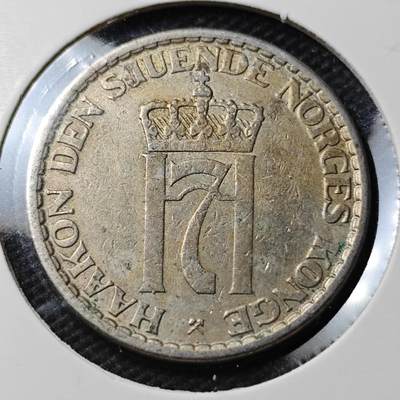 KK钱币收藏小铺  第389期  2月预留时间 周末发货 -  1954挪威1克朗