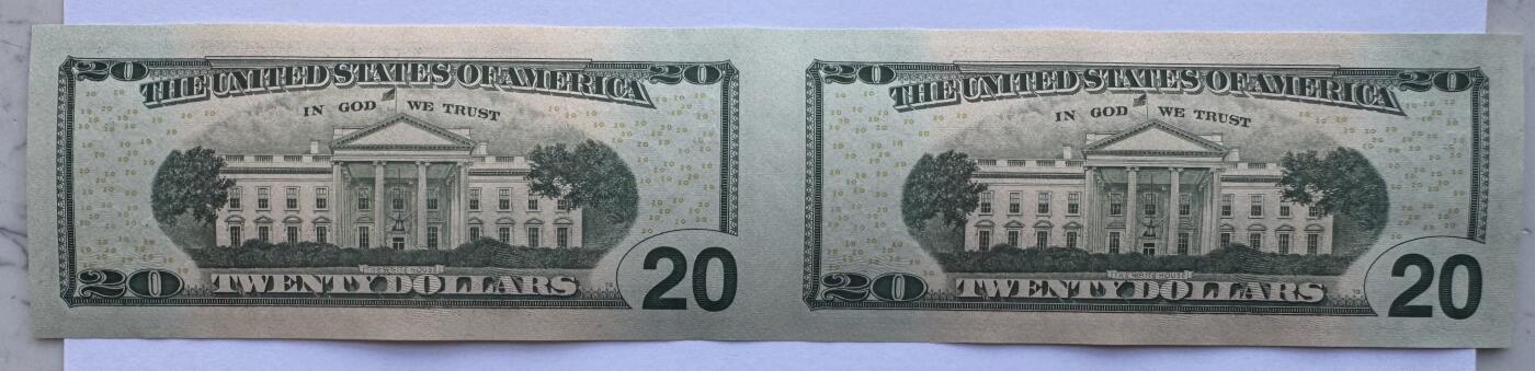 2026第2场（总第229期）：精品测试钞、连体钞综合场 二连体/美国2009年版20美元连体钞UNC（JA…A冠）
