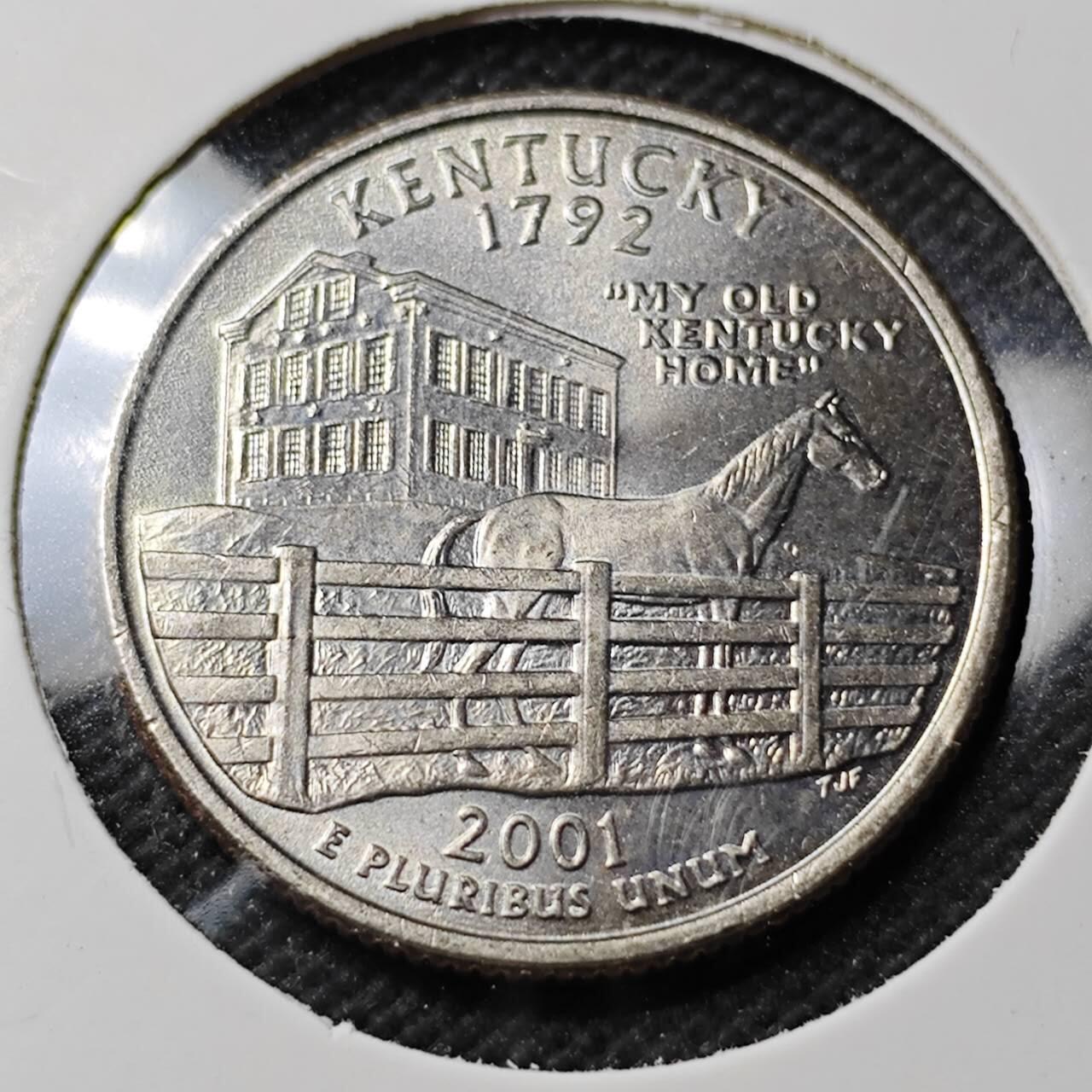 KK钱币收藏小铺  第389期  2月预留时间 周末发货 美国25分纪念币 好品 