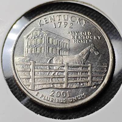 KK钱币收藏小铺  第389期  2月预留时间 周末发货 - 美国25分纪念币 好品 