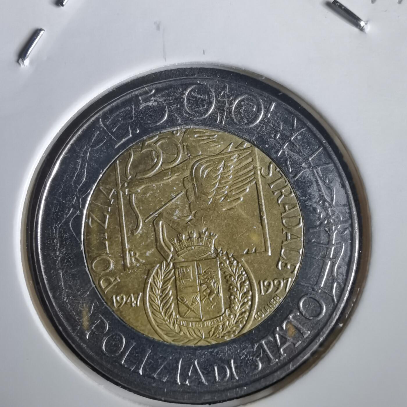 沼泽如烟--第973场 意大利1997年500里拉纪念币