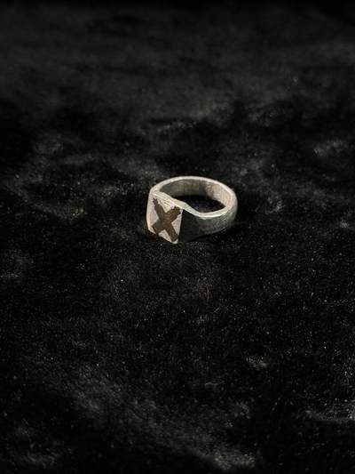 戎马世界章牌大赏第110期 - 芬兰 战时海岸炮兵战壕艺术戒指 飞机铝材手工制作