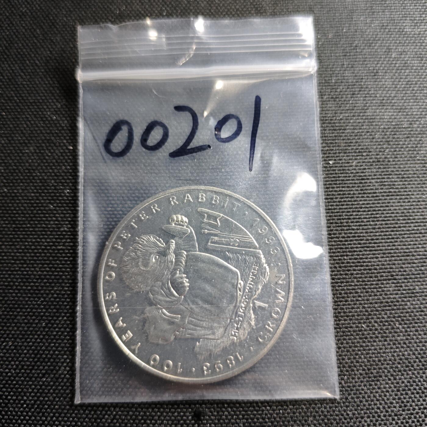 KK钱币收藏小铺  第400期  百期特拍（四拍之四）2月预留时间 周末发货   1993直布罗陀1克朗纪念币 彼得兔系列