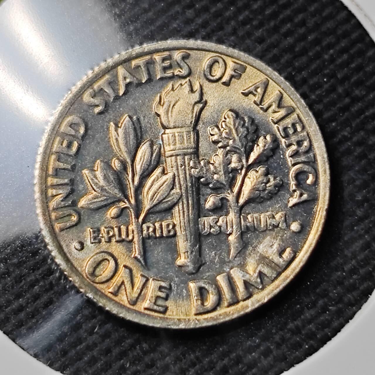 KK钱币收藏小铺  第389期  2月预留时间 周末发货  1985美国10分 拆卷品 