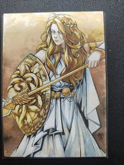 天玑星卡拍第165期《1.26周一截拍》持续收拍收评中 满赠卡需备注 - 【手绘卡】Rubick 希腊女神 雅典娜 手绘卡