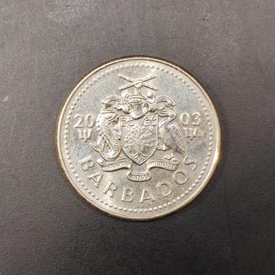 2026C2逸泉钱币C2世界各国纸钞钱币纪念币专场第七场C2 1-420 - 240巴巴多斯镍币