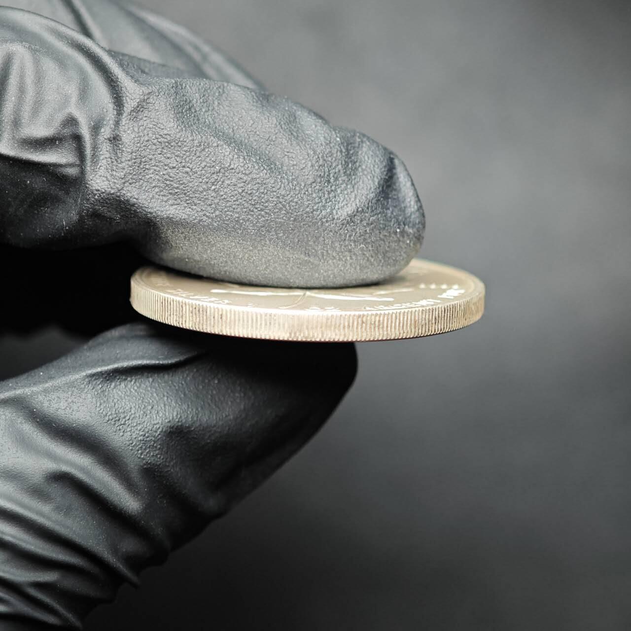 金瓯小拍第三期 古今币章 银价专场 加拿大枫叶银币2008年 重31.3克直径38mm 品相一般 磨砂处理+划痕