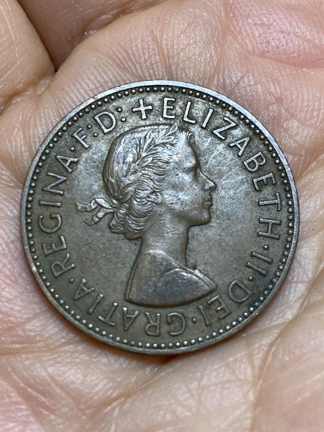 2026年第十五场(总第一百八十四场）外国好品散币场(免佣金) 英国🇬🇧1956年半便士(伊丽莎白二世青年桂冠第二版)