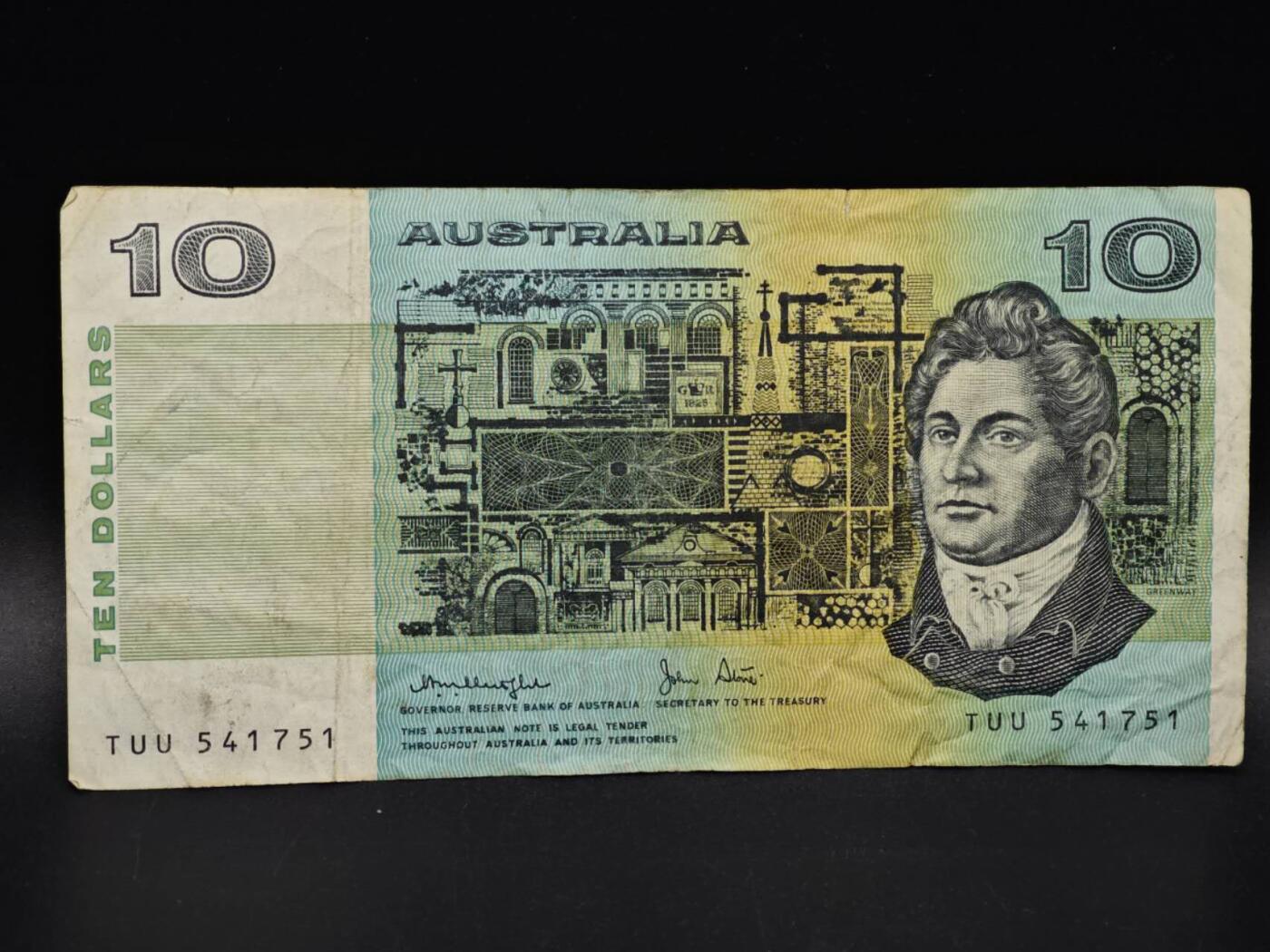 【淘币小摊】实时拍第八百五十四拍   无佣金福利纸币场   满百包邮可预留二周 每周一统一发货   澳大利亚10元纸币【有折】