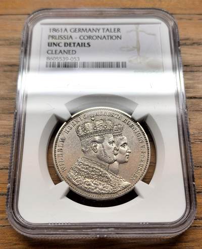 凡希社世界钱币微拍第三百十九期 - 1861A德国普鲁士毛衣泰勒NGC-UNCD