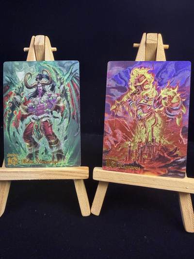 奇点新卡 无佣金 不寄存 不收拍   主攻奇点（有大佬赞助）需要多宫大佬请私聊 部分卡牌设有底价（不想玩的那么累，即使有底价也会比市场价便宜的多，懂的自然懂） 拒绝小号抬价 大家放心拍 所有拍品部分套有卡膜 部分卡牌多宫 自制卡牌 不包厂瑕 放大镜 品控 勿拍 流拍商品会循环 感谢大家支持 留个关注 不定时上新 谢谢 - 奇点卡牌 炉石 2张