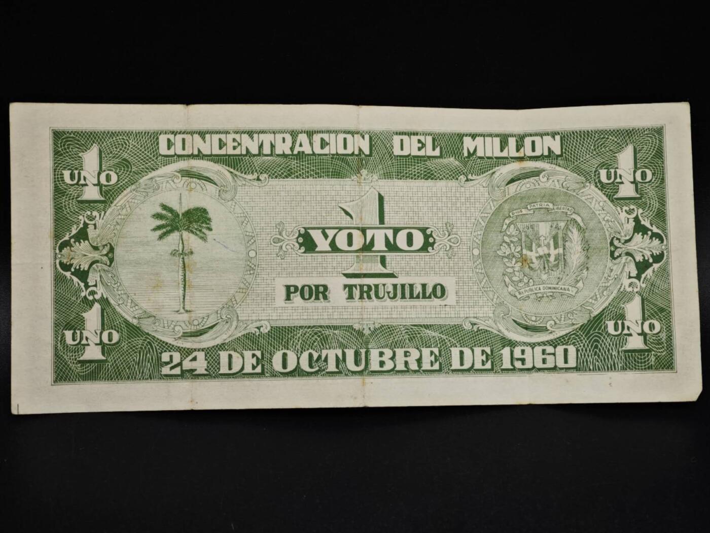 【淘币小摊】实时拍第八百五十四拍   无佣金福利纸币场   满百包邮可预留二周 每周一统一发货   多米尼加1比索纸币【有折】