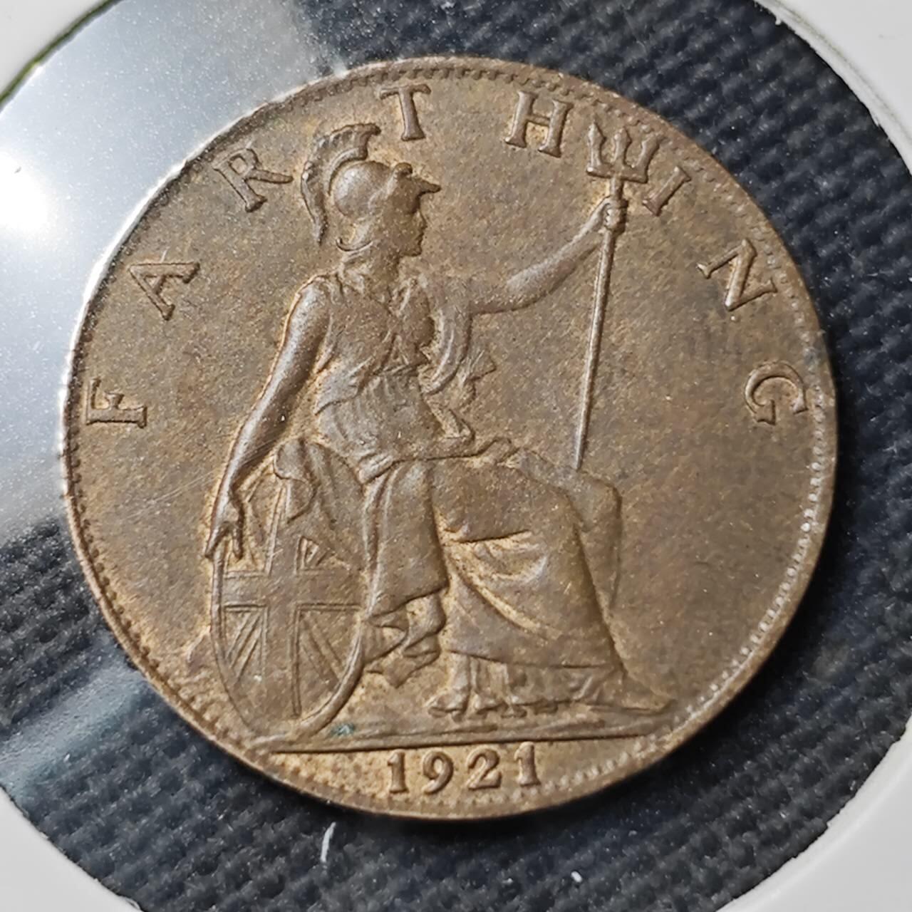 KK钱币收藏小铺  第389期  2月预留时间 周末发货  1921英国1法新铜币