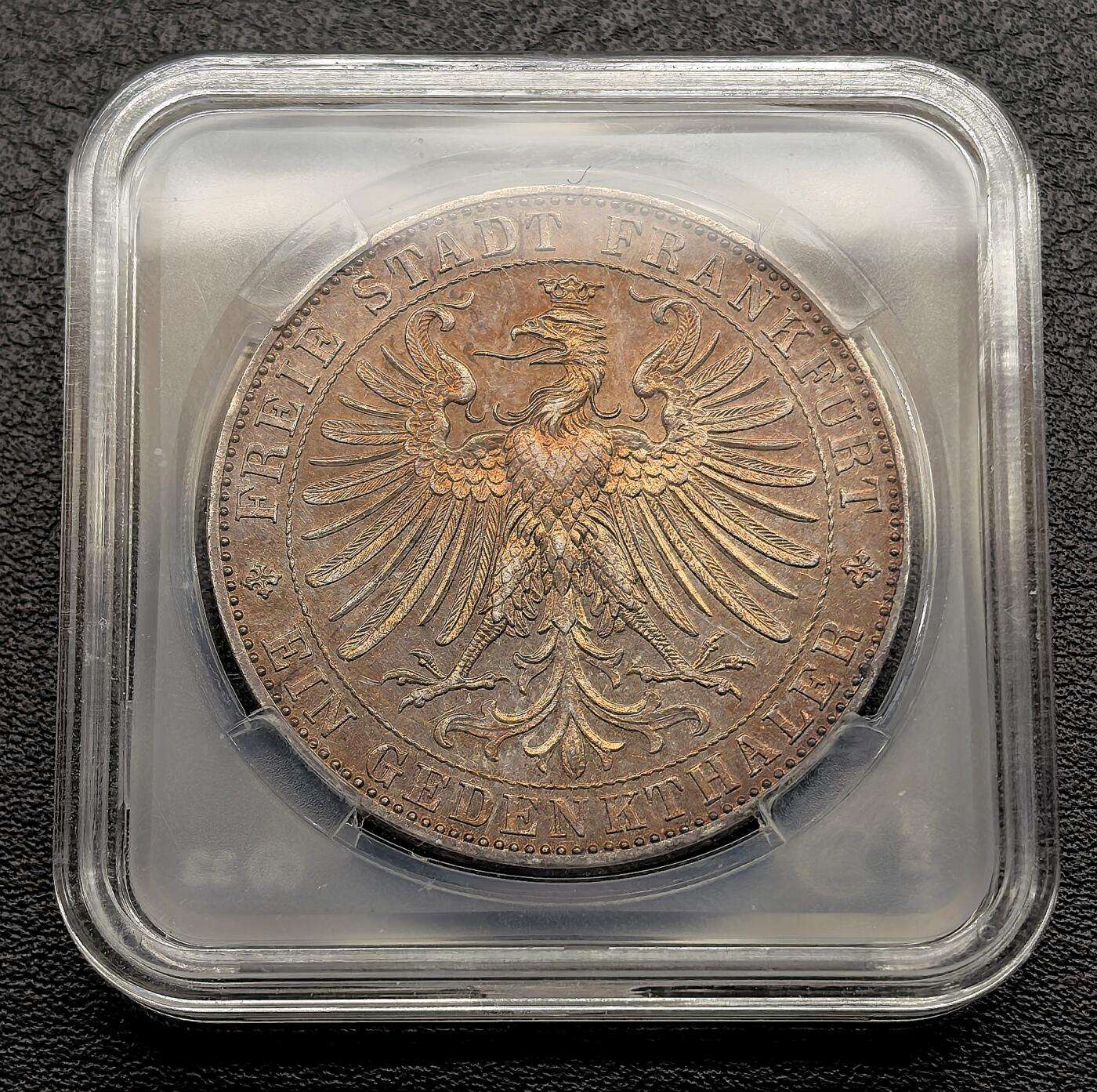 凡希社世界钱币微拍第三百十九期 1863德国法兰克福王子会议纪念泰勒UNC