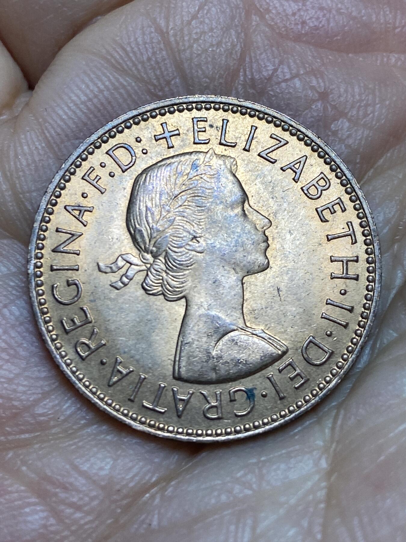 2026年第十五场(总第一百八十四场）外国好品散币场(免佣金) 原光好品–英国🇬🇧1967年半便士(伊丽莎白二世青年桂冠第二版，普制币关门年)