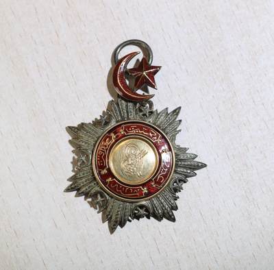 大猫徽章拍卖 第287期 - 奥斯曼梅日迪勋章 中心金质 克里米亚战争版