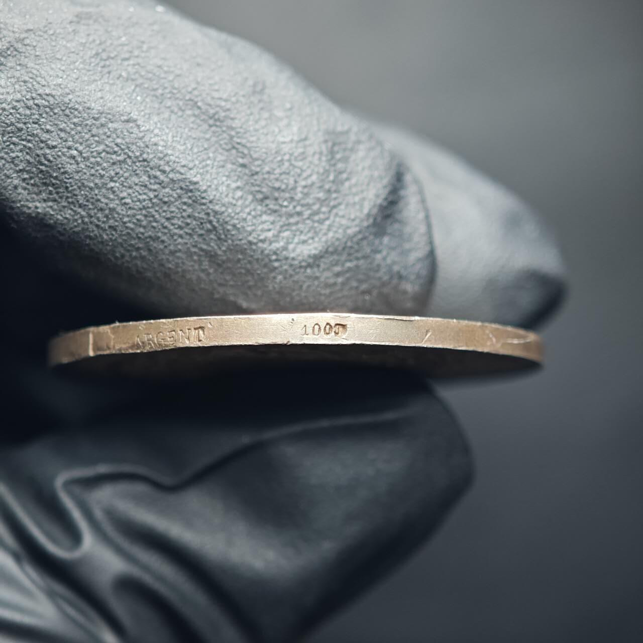 金瓯小拍第三期 古今币章 银价专场 法国萨尔特省农业协会银章 重20.2克直径36.8mm 边铭丰饶角ARGENT100