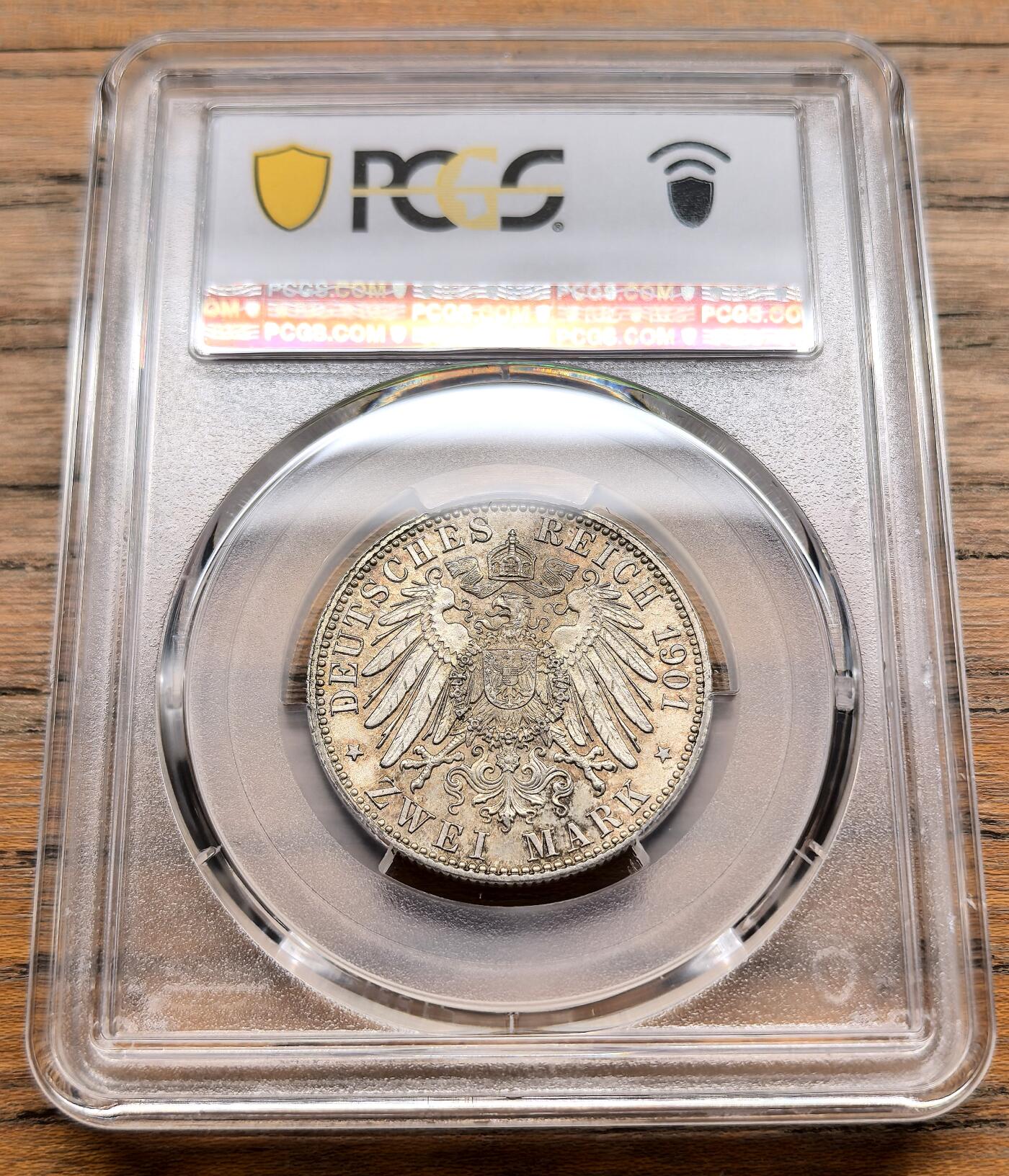 凡希社世界钱币微拍第三百十九期 1901德国普鲁士建国200周年纪念2马克PCGS-MS64