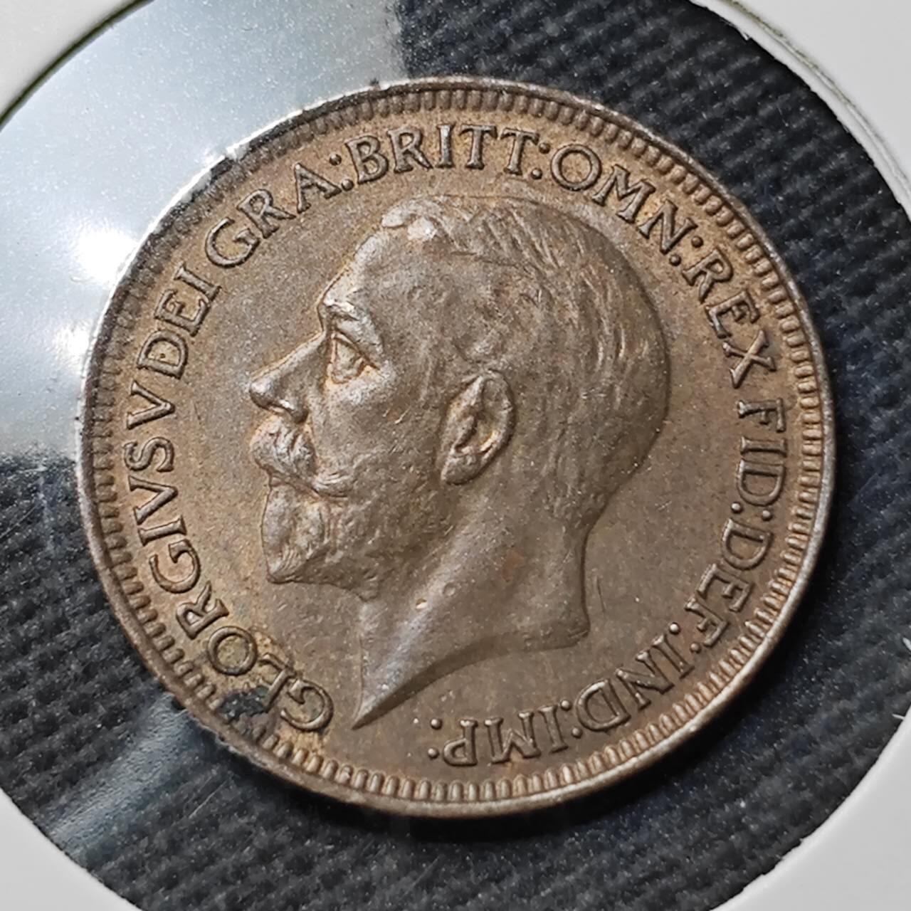 KK钱币收藏小铺  第389期  2月预留时间 周末发货  1932英国1法新铜币