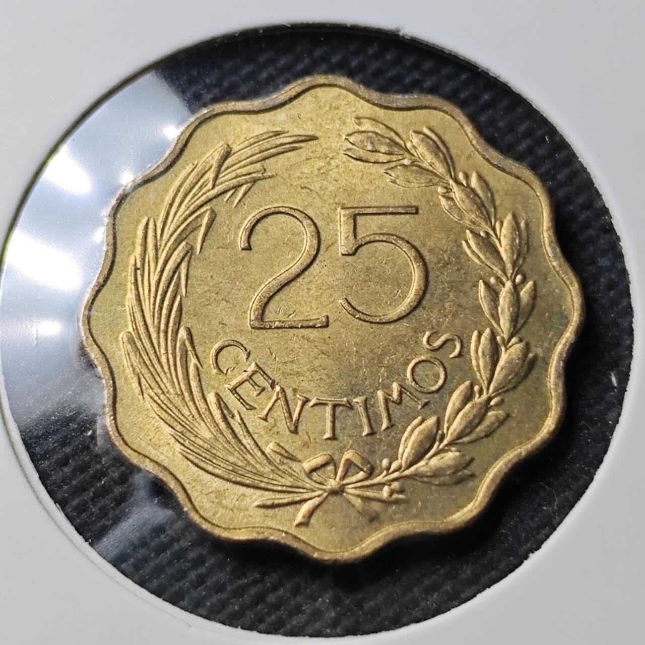 KK钱币收藏小铺  第389期  2月预留时间 周末发货  1953巴拉圭25分铜币