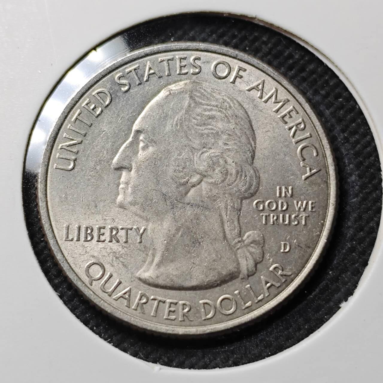 KK钱币收藏小铺  第389期  2月预留时间 周末发货  美国25分纪念币 好品