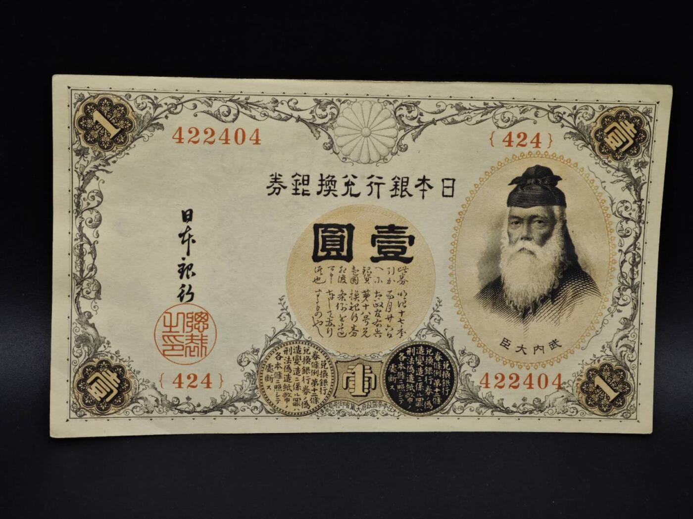 【淘币小摊】实时拍第八百五十四拍   无佣金福利纸币场   满百包邮可预留二周 每周一统一发货   日本银行兑换银券壹圆纸币