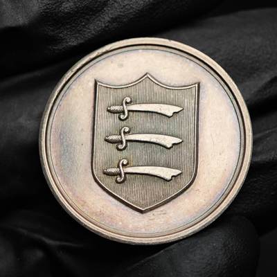 金瓯小拍第三期 古今币章 银价专场 - 英国大都会中学银章1914年 重20.2克直径32mm 镜面带刻字