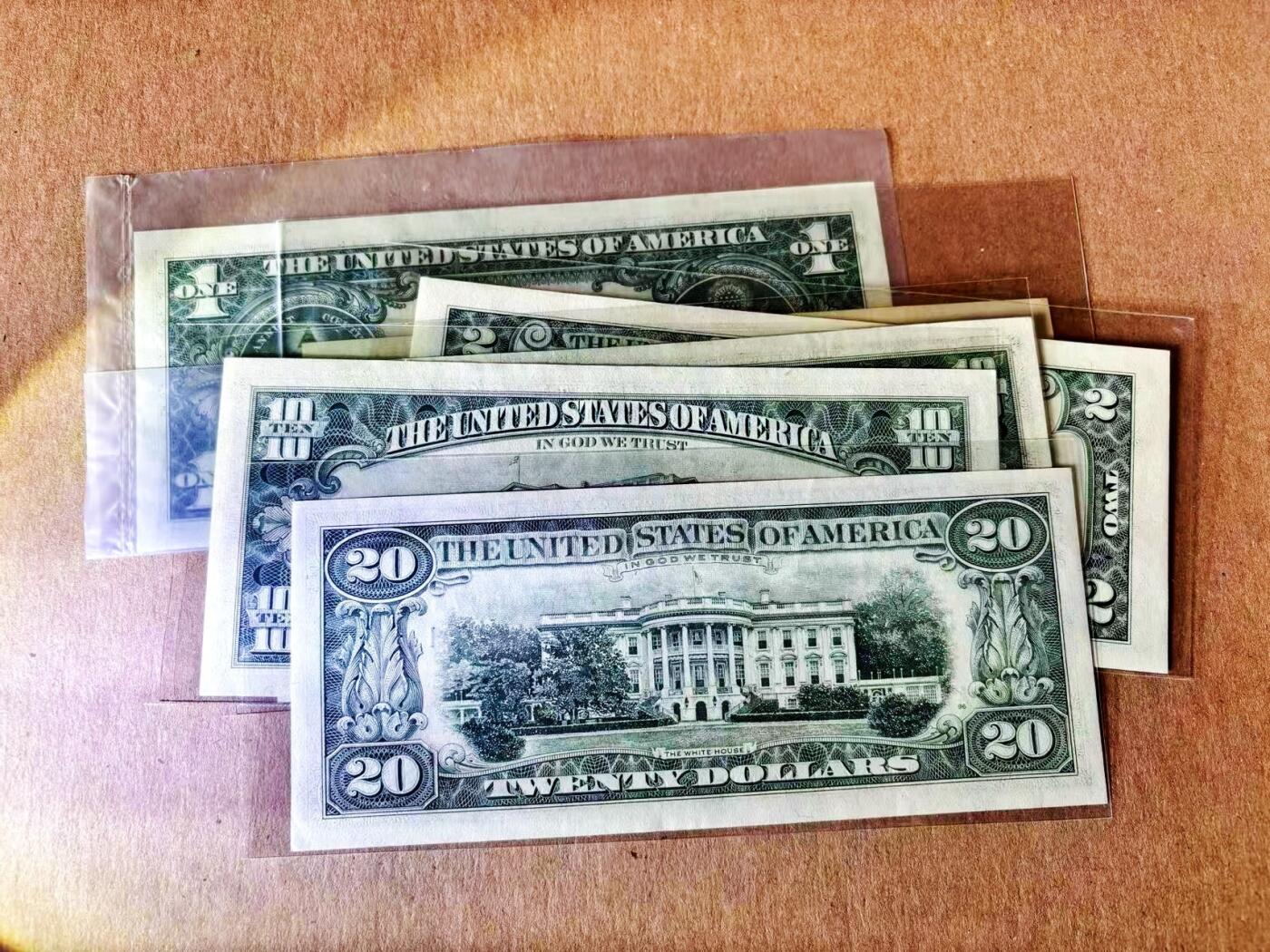 【Blue Auction】世界纸币精拍第779期——18级TOP拍卖/信誉/品质/专业/高效💫 【一组6张 含补号】美国 1981/1985年 1-20美金 品相如图