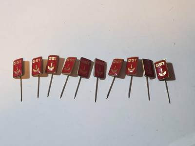 韵星假日拍卖第三十八期 -- Rimey Holidays Auction 38 - 民主德国Gst准军事部队一级射击证章插针一组十枚