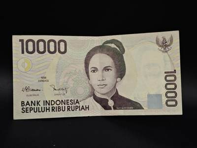 【淘币小摊】实时拍第八百五十四拍   无佣金福利纸币场   满百包邮可预留二周 每周一统一发货   - 印尼10000卢比纸币【有折】