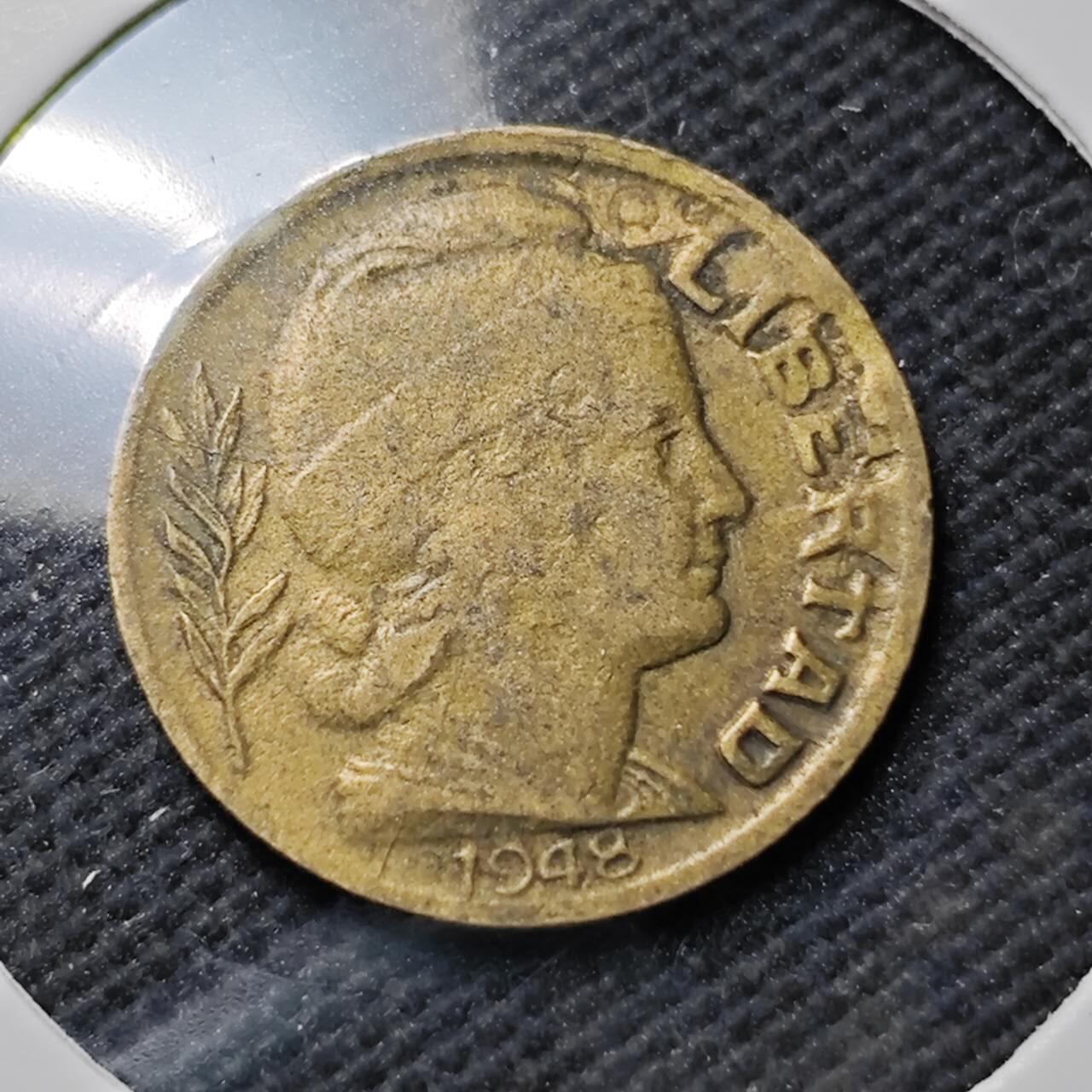 KK钱币收藏小铺  第389期  2月预留时间 周末发货  1948阿根廷5分铜币