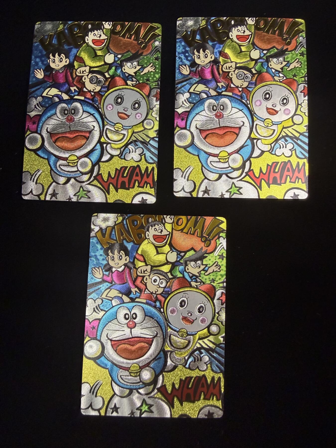 奇点新卡 无佣金 不寄存 不收拍   主攻奇点（有大佬赞助）需要多宫大佬请私聊 部分卡牌设有底价（不想玩的那么累，即使有底价也会比市场价便宜的多，懂的自然懂） 拒绝小号抬价 大家放心拍 所有拍品部分套有卡膜 部分卡牌多宫 自制卡牌 不包厂瑕 放大镜 品控 勿拍 流拍商品会循环 感谢大家支持 留个关注 不定时上新 谢谢 奇点卡牌 手绘哆啦A梦 3张