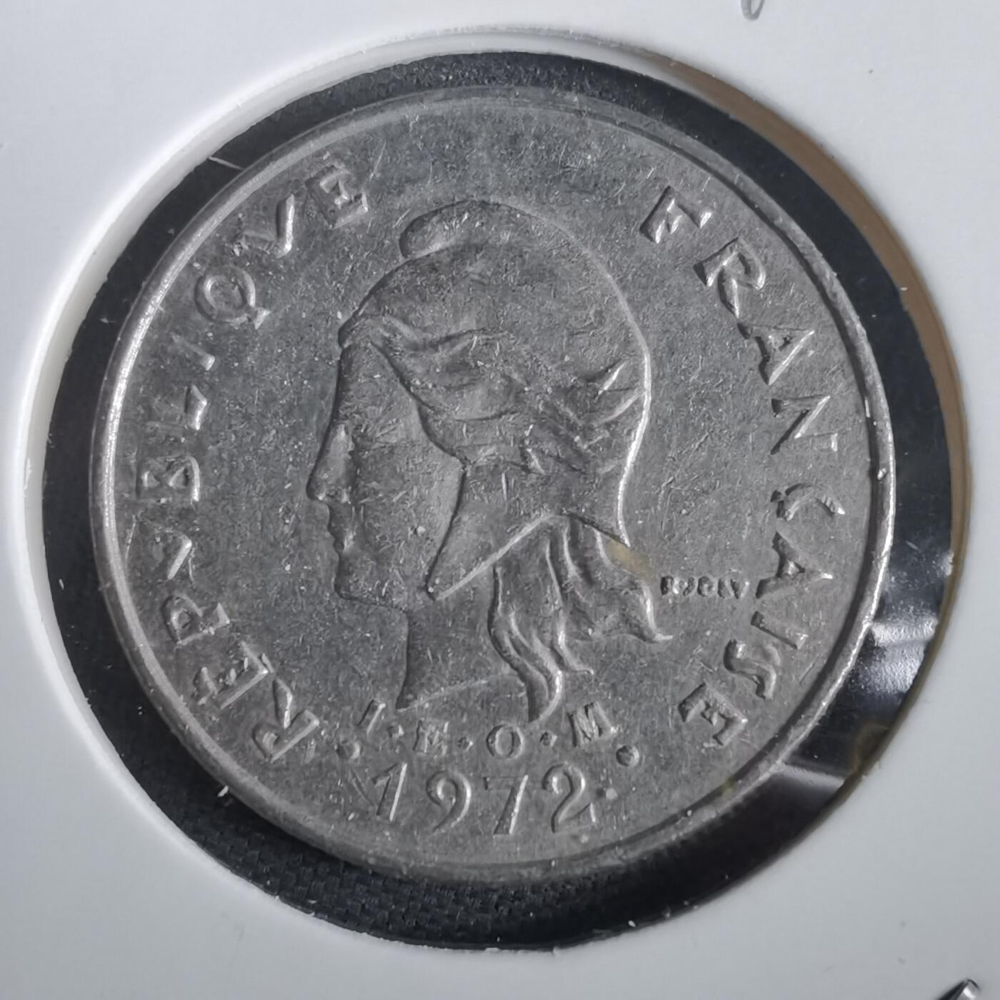 沼泽如烟--第973场 法属新喀里多尼亚1972年10法郎