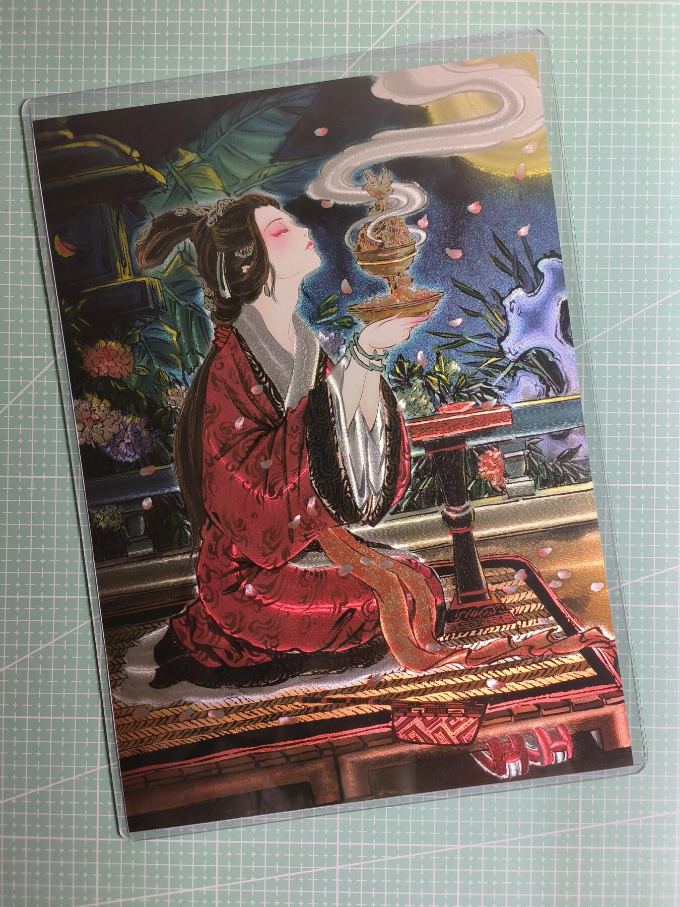 第20期  2026马年祝大家 身体健康 万事如意 (持续收拍品中…) 【A4粗闪】焱卡文化×雕仙《四大美女》编号888 貂蝉(带卡夹)