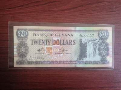 评级卡卡牌和纸币0元起拍（卡牌，纸币，送拍） - 【圭亚那】纸币，UNC品相