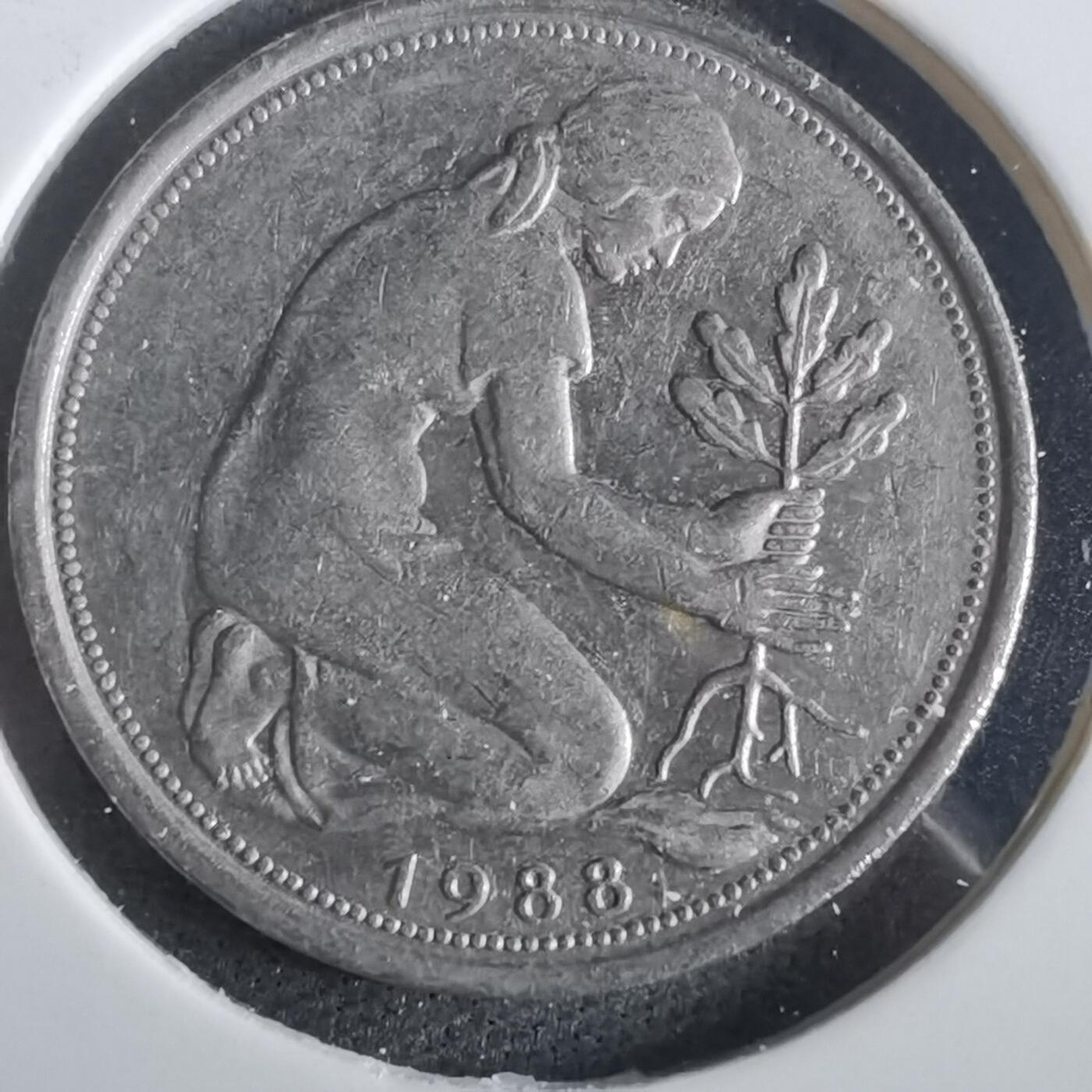 沼泽如烟--第973场 德国1988年50芬尼