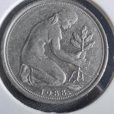 沼泽如烟--第973场 - 德国1988年50芬尼