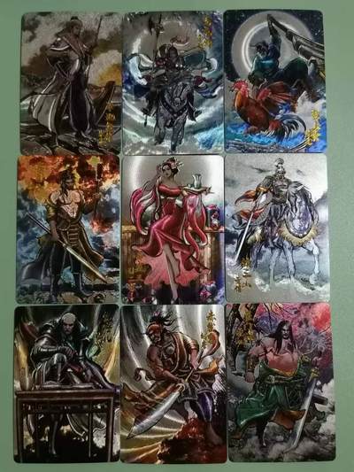 光影卡牌第29期，各家亲签，各家套卡，持续收拍品 - 张建东水浒第四弹9张，粗闪工艺，重筹版本