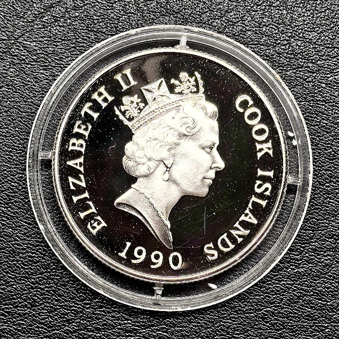 凡希社世界钱币微拍第三百十九期 1990库克群岛大象10元大银精铸PROOF全品