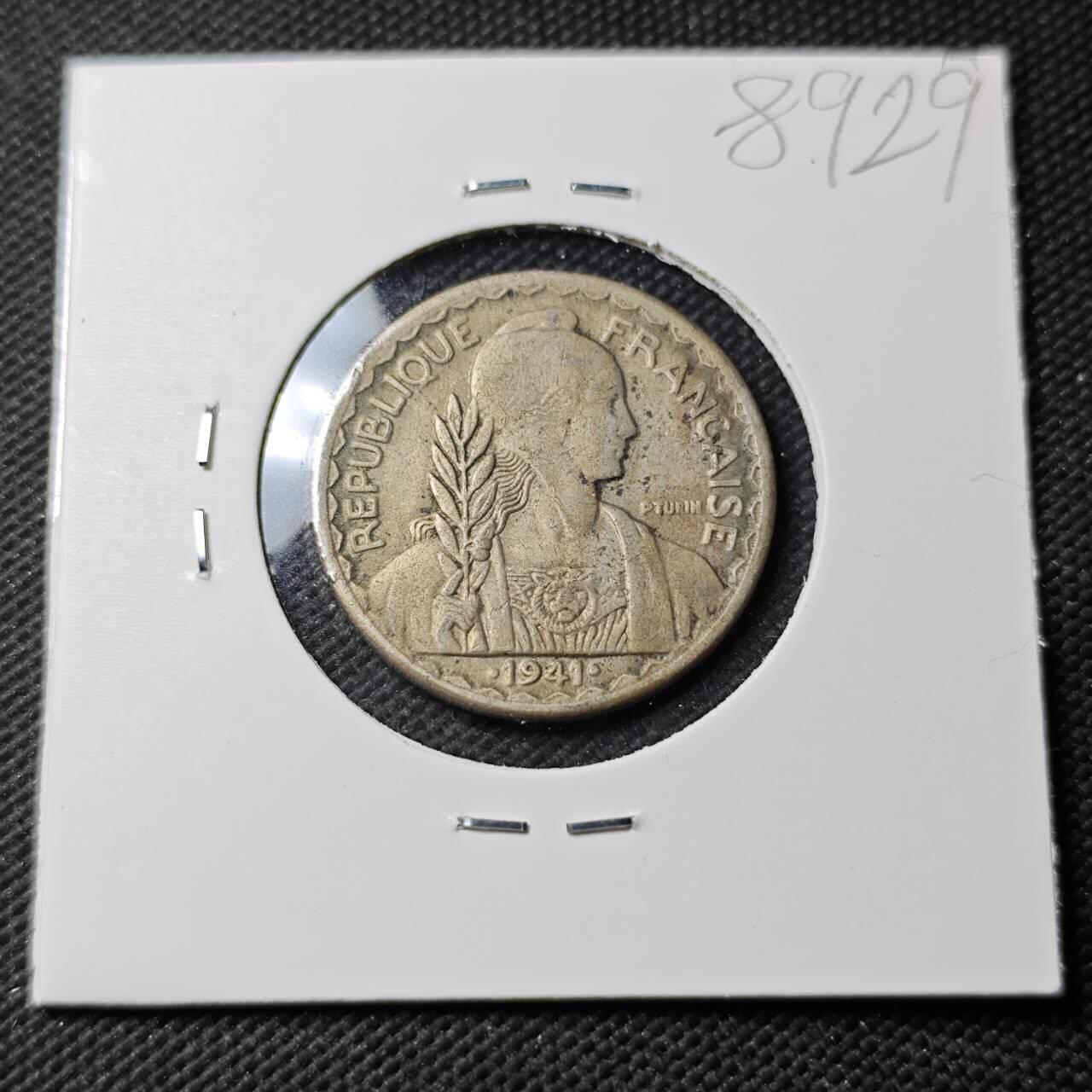 KK钱币收藏小铺  第389期  2月预留时间 周末发货 法属印支20分 