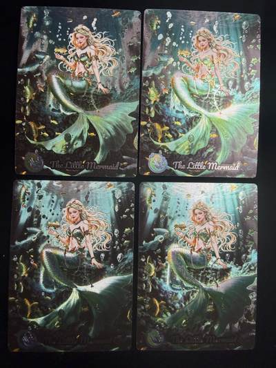 奇点新卡 无佣金 不寄存 不收拍   主攻奇点（有大佬赞助）需要多宫大佬请私聊 部分卡牌设有底价（不想玩的那么累，即使有底价也会比市场价便宜的多，懂的自然懂） 拒绝小号抬价 大家放心拍 所有拍品部分套有卡膜 部分卡牌多宫 自制卡牌 不包厂瑕 放大镜 品控 勿拍 流拍商品会循环 感谢大家支持 留个关注 不定时上新 谢谢 - 奇点卡牌 美人鱼4张