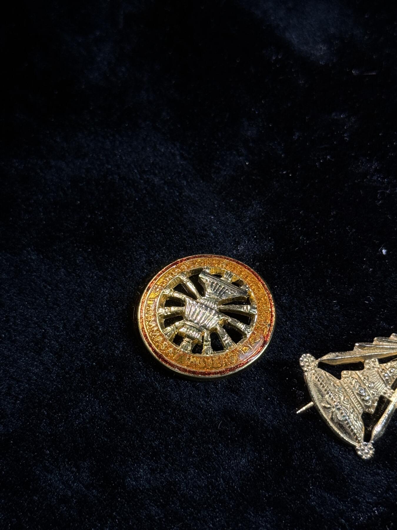 戎马世界章牌大赏第110期 左：泰国 法政大学校徽 学运和左派堡垒 右：泰国 皇家朱拉隆功大学教职员证章 稀少